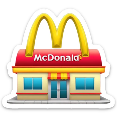 Neon McDonald’s restaurant  sticker