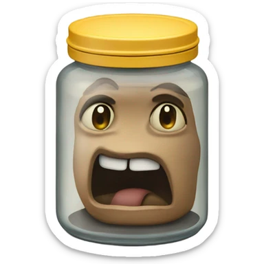 half empty tobacco jar sticker