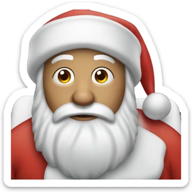 santa laying down sticker