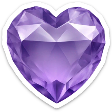 Violets crystal heart sticker