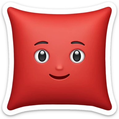 luxury red pillow sticker