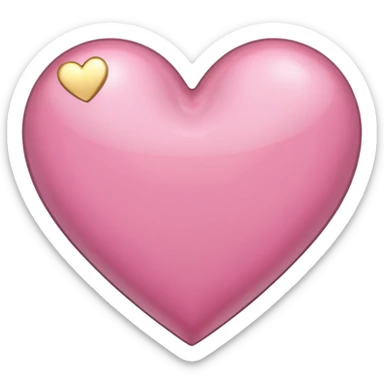 A half pink heart and half golden heart emoji sticker