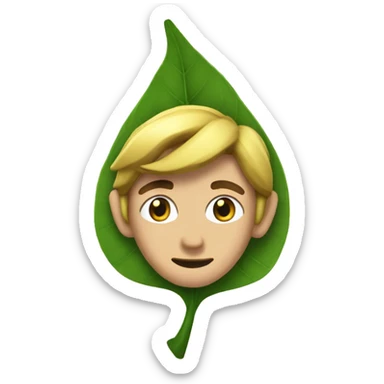 Link made of leaf sticker