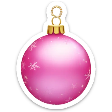 Pink Christmas ornament coquette  sticker