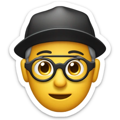 Un fotógrafo con una gorra y una pechera negra y con cámara en las manos sticker