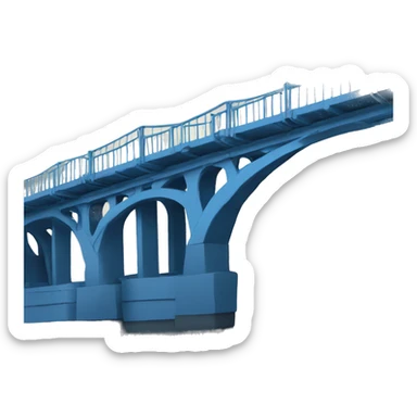 blue birdge over lock sticker