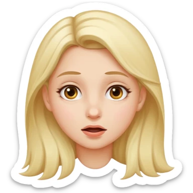 Girl semen cum on face sticker