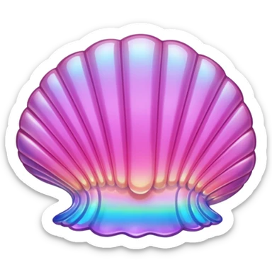 pink crystal clam sticker