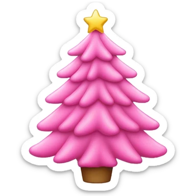 Pink Christmas tree sticker