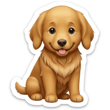 Dog golden retriever sticker