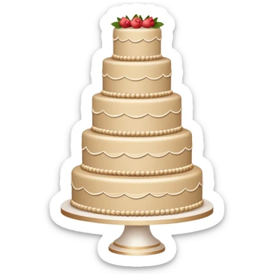 Beige Wedding cake sticker