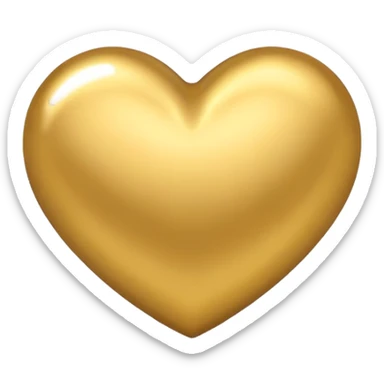 Gold colour small heart emoji sticker
