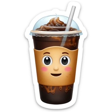iced americano / with takeout cup sticker