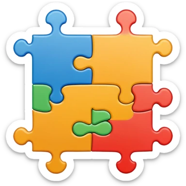 full puzzle sticker