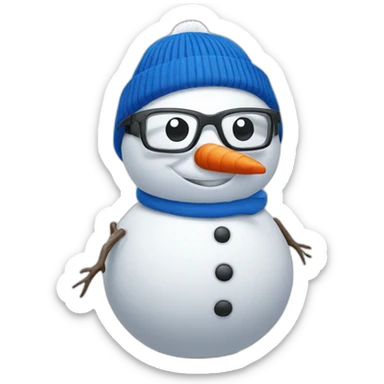 michelin snowman in sport glasses sticker