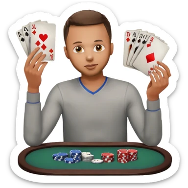 Stephen curry playing poker sticker