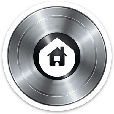platinum vinyl with a house logo in the middle sticker
