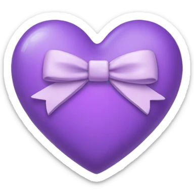 Light Purple Heart with a bow sticker