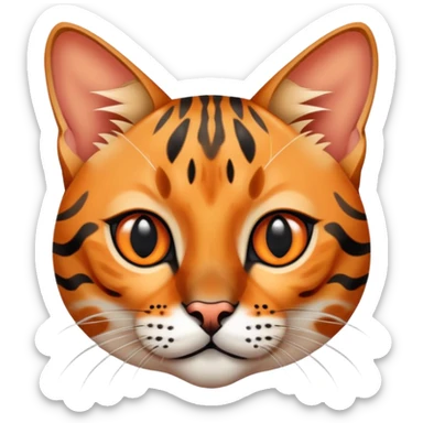Bengal cat head sticker