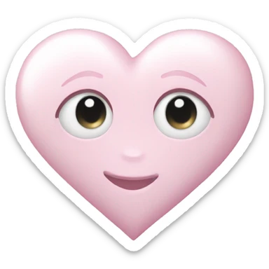 pearl light pink heart sticker