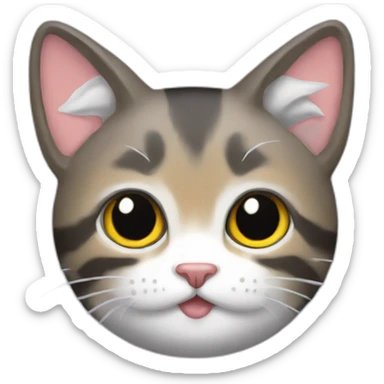 gato con falda sticker