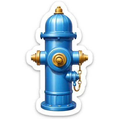blue fire hydrant sticker