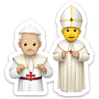 the pope with england sticker