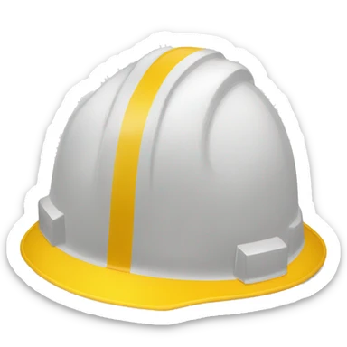 Yellow Hard hat two thirds view sticker