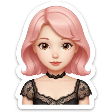 coquette girl sticker