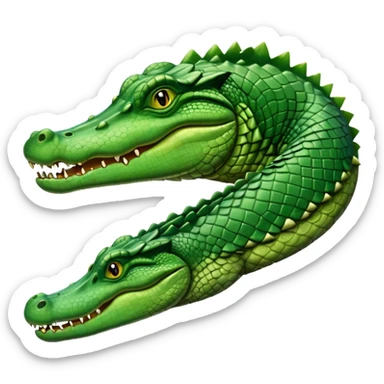 crocodile side view sticker