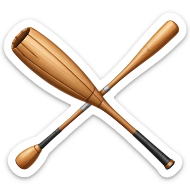 Nailed Bat made of wood and its like a Base ball Bat sticker