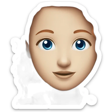 Redhead geek blue eyes female sticker