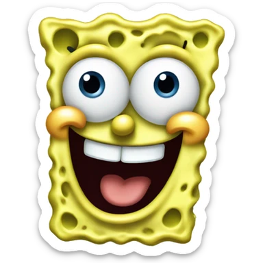 Spongebob laughing  sticker