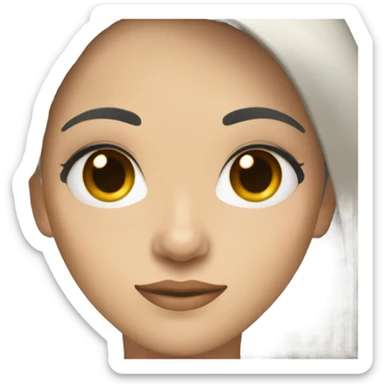 Russian woman with black hair and brown eyes sticker