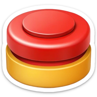 red button is pressed sticker