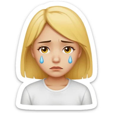 Niña triste amarilla sticker