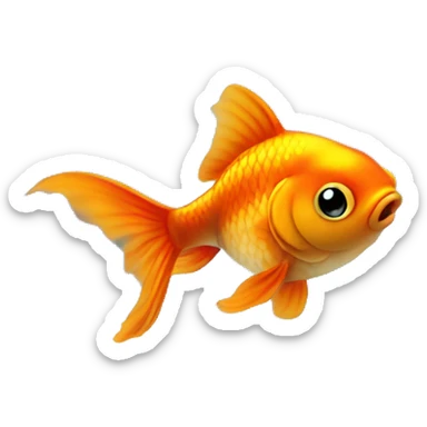 goldfish in a fishbowl sticker