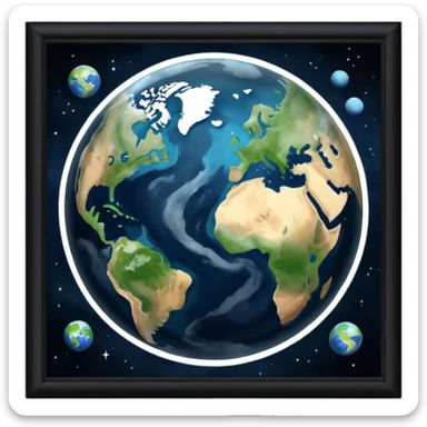 Pollution on earth the view should be were we see it out in the space more polution  sticker