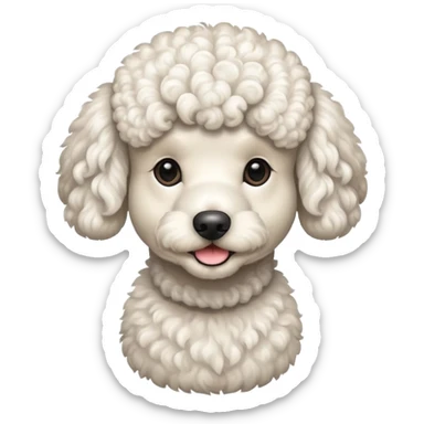 caniche blanco peluqueria canina sticker