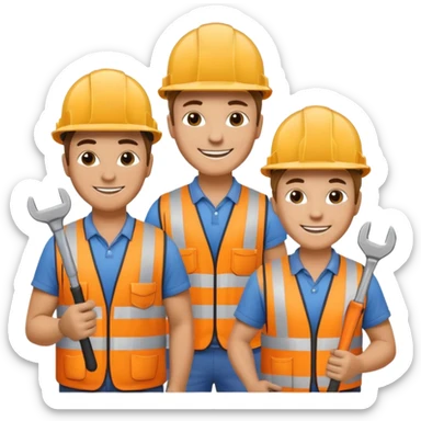 A big group of tiny construction workers THERE NEEDS TO BE 20 OF THEM IN TOTAL sticker