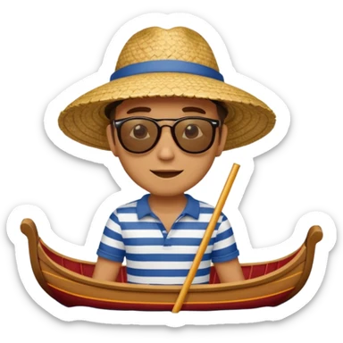 Ventian gondola with man sticker
