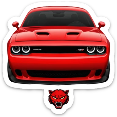 dodge challenger srt hellcat demon logo sticker