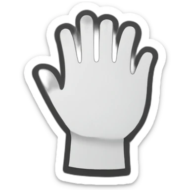 abanico de mano negro sticker