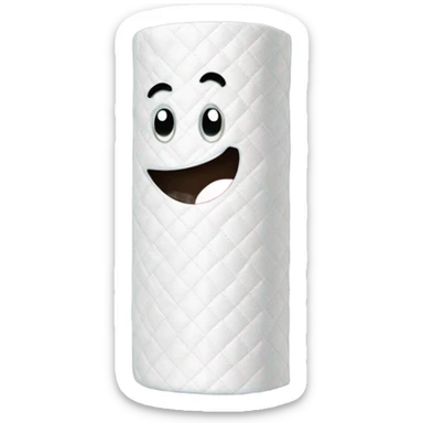 quilted paper towel roll vertically standing sticker