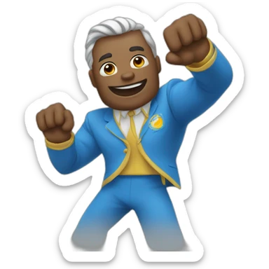 un super-héros qui danse sticker