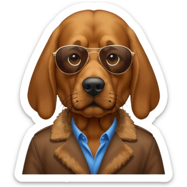 Bloodhound with sunglasses  sticker