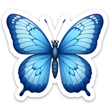 blue butterfly smll sticker