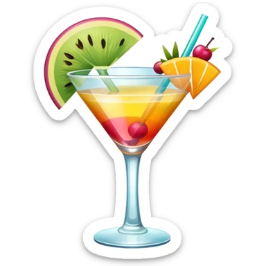 beach coctail drink sticker