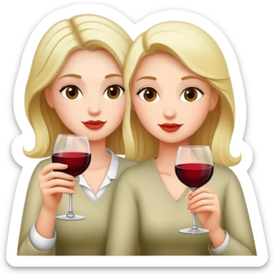 Ladies drinking wine sticker