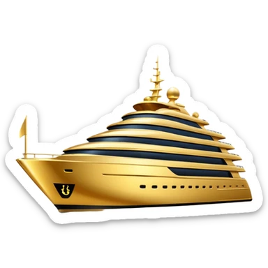 golden yacht sticker